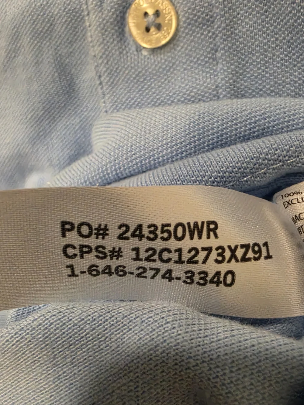 U.S. Polo Assn. Light Blue Polo Shirt Boys Size S (6-7)